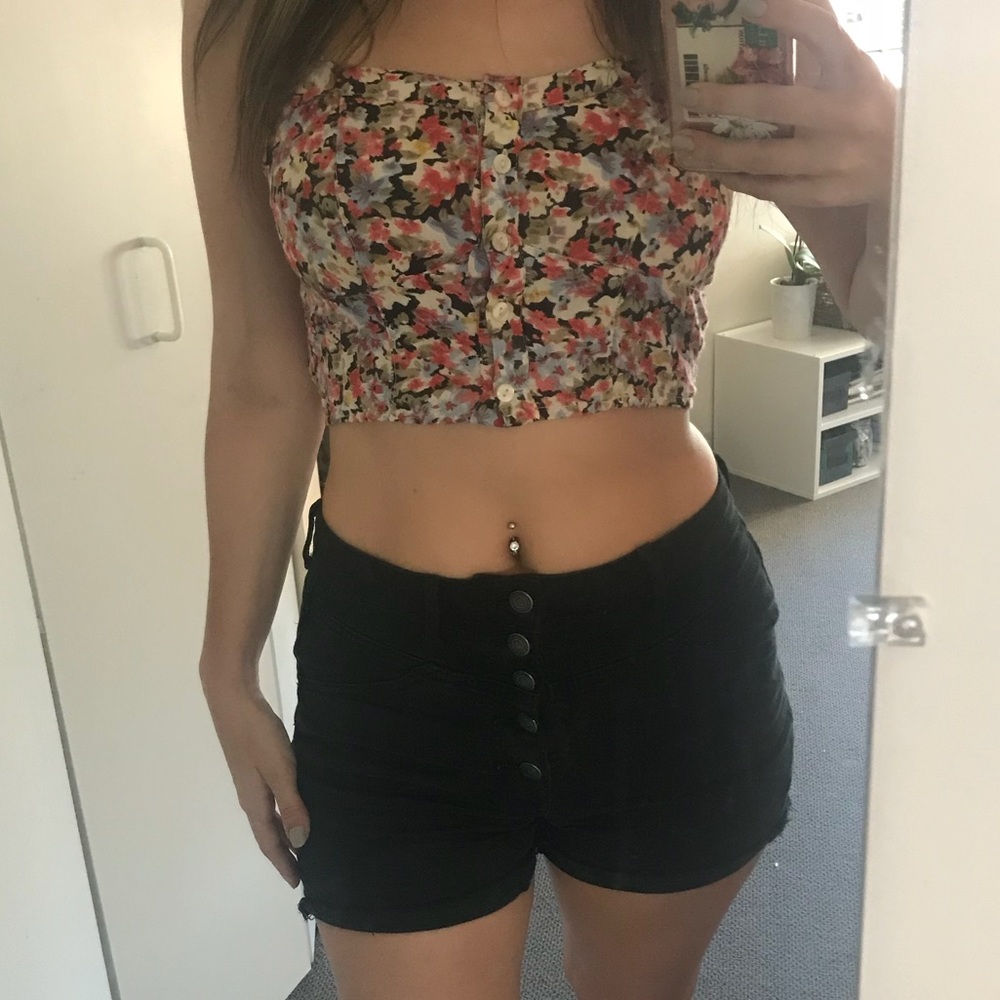 Floral Crop Too with Buttons